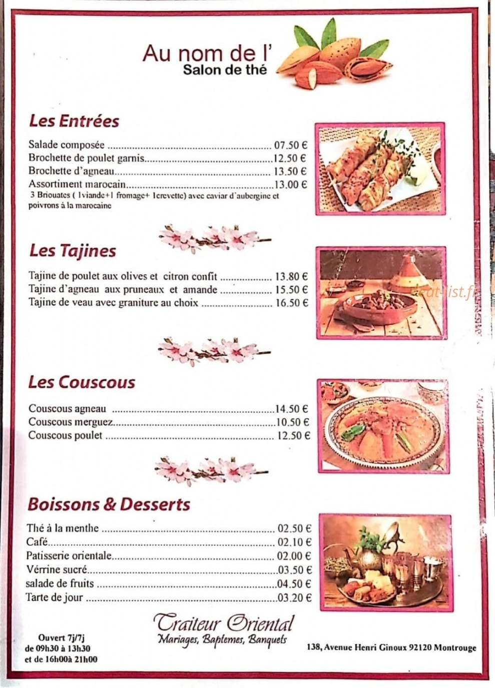 Au Nom de l'Amande — carte page 1