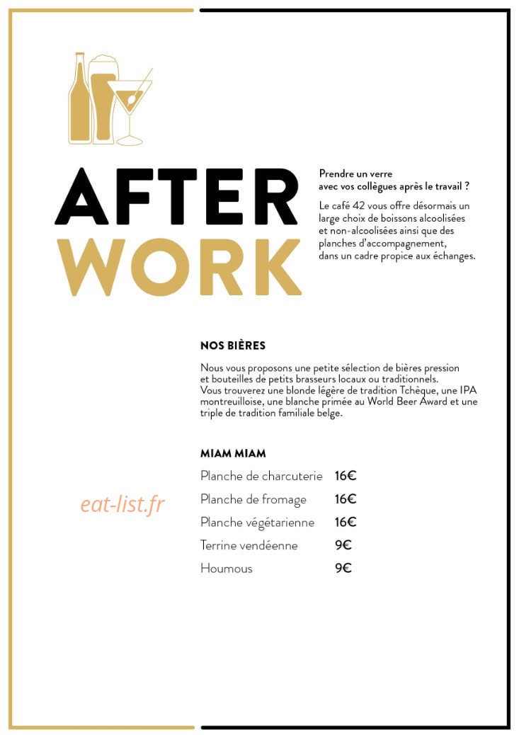 Café 42 — carte page 3