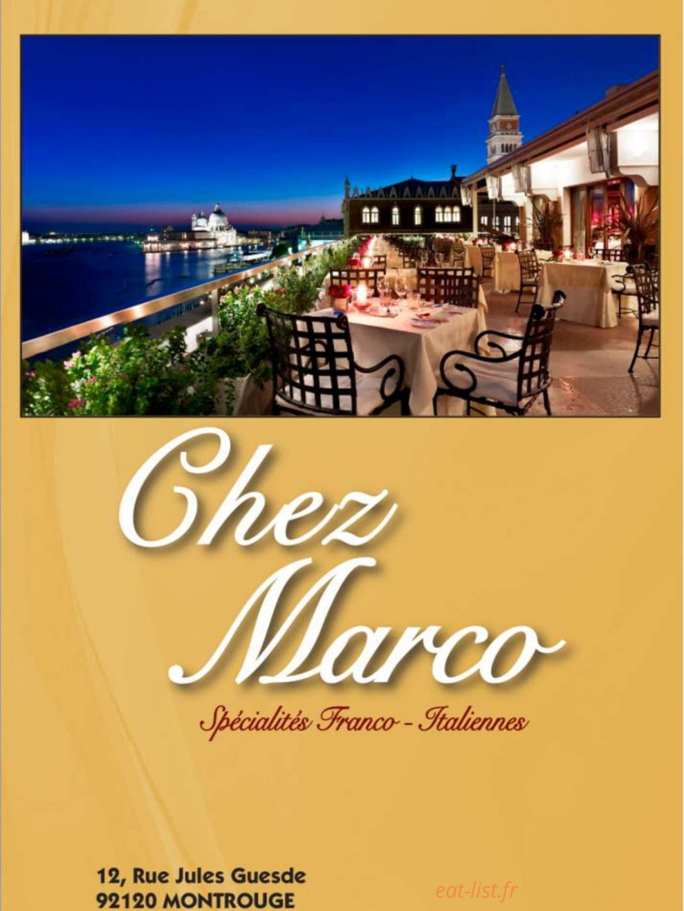 Chez Marco — carte page 1