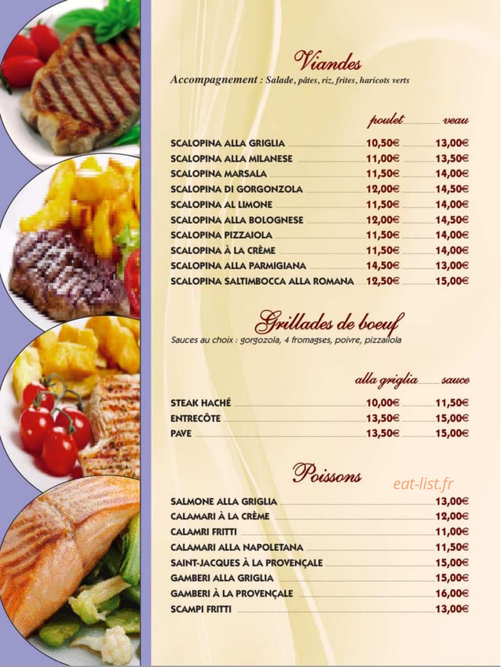 Chez Marco — carte page 4