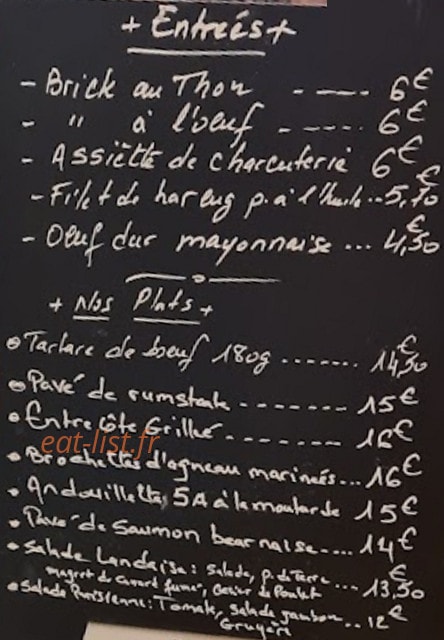 Comptoir Du Marché — carte page 1