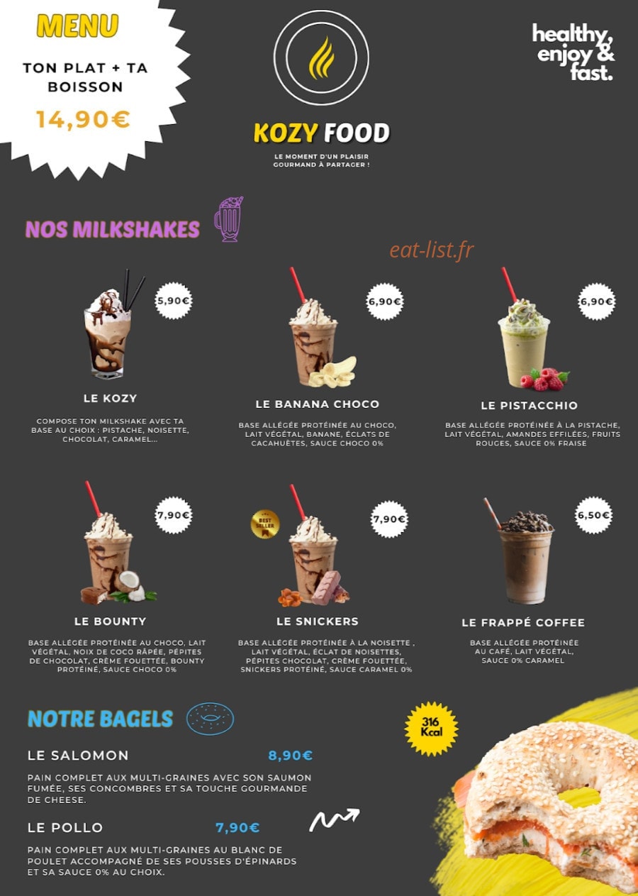Kozy Food — carte page 2