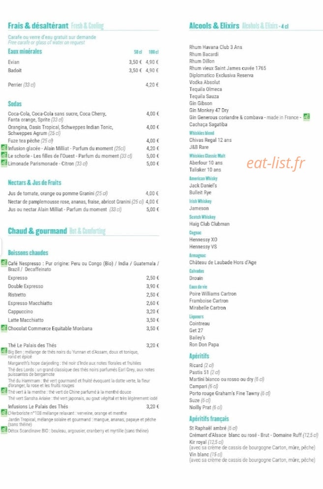 L'Ateliers des Saisons — carte page 2