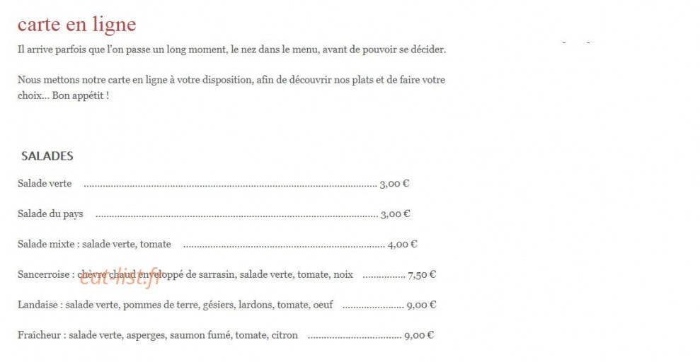 La Cour Pavée — carte page 1
