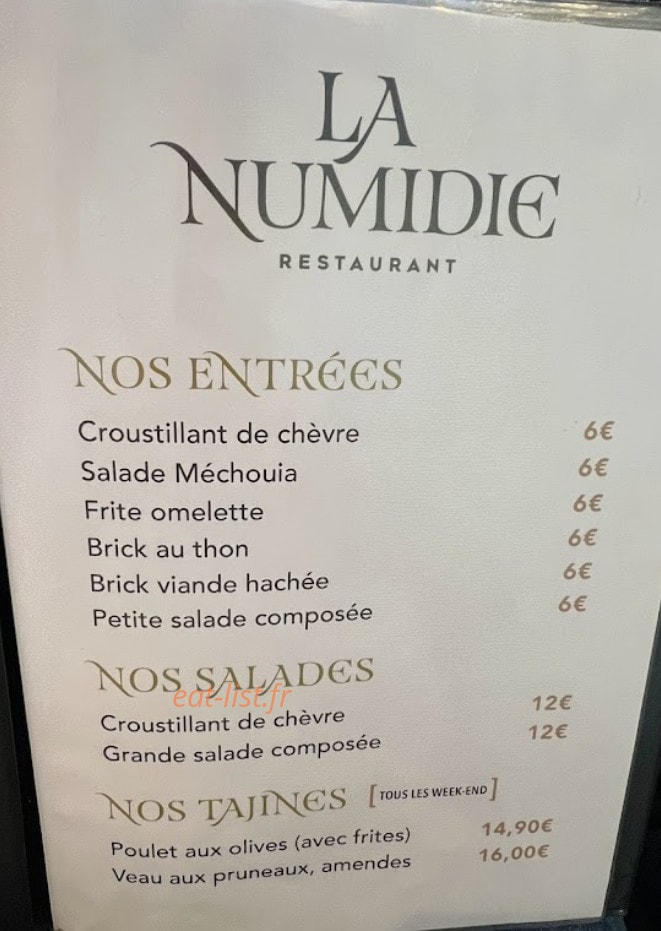 La Numidie — carte page 1