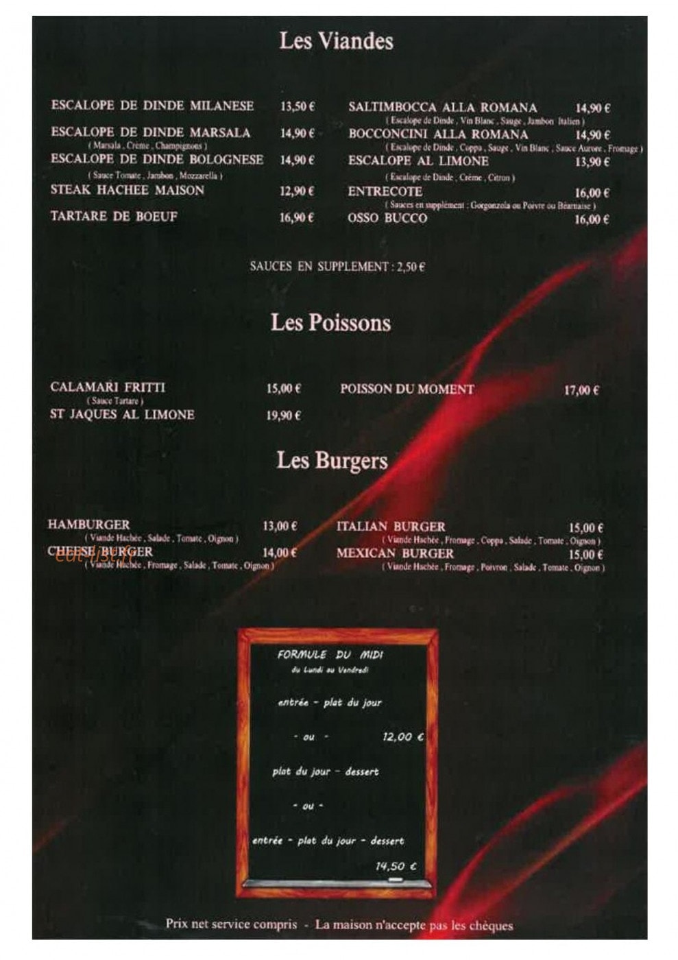 La Spaghetteria — carte page 3