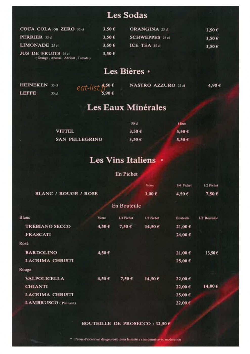 La Spaghetteria — carte page 4