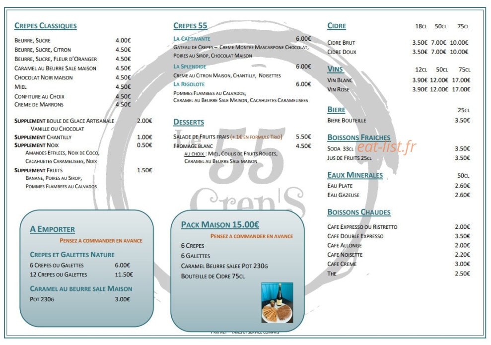 Le 55 Crep'S — carte page 4