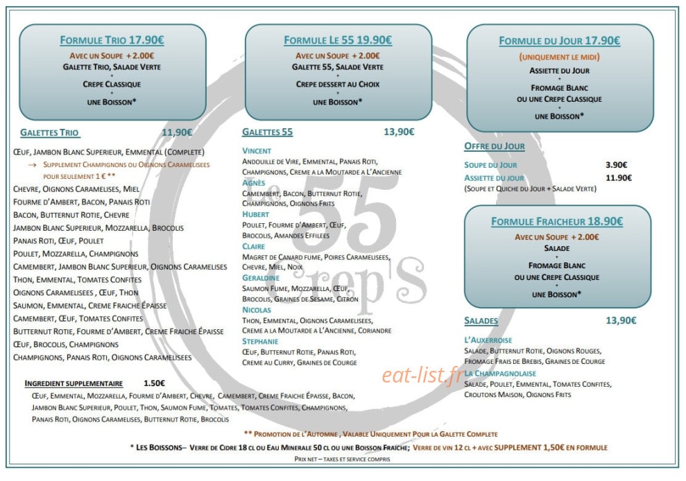 Le 55 Crep'S — carte page 3