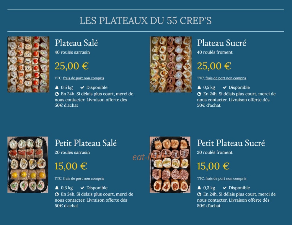 Le 55 Crep'S — carte page 1