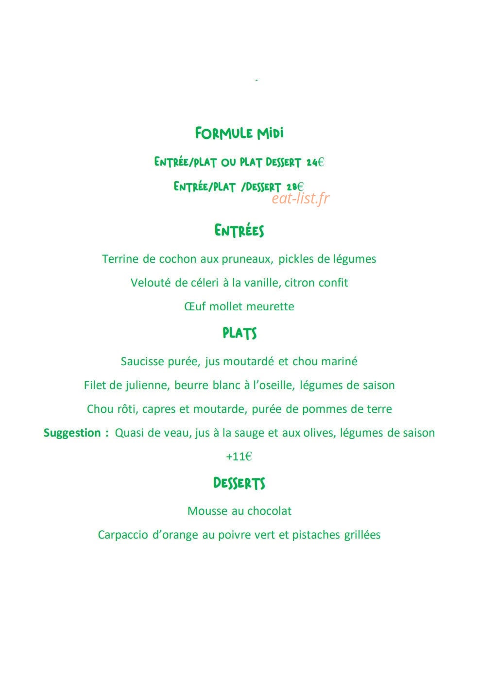 Les Babines — carte page 1