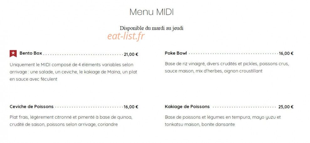 Lilas Mì — carte page 1