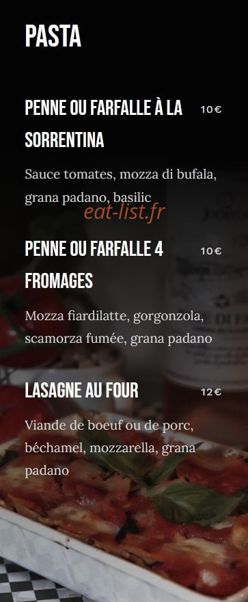 OPS Pizza — carte page 5