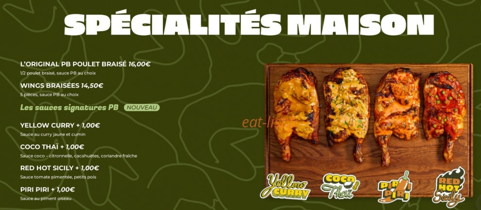 PB Poulet Braisé — carte page 2