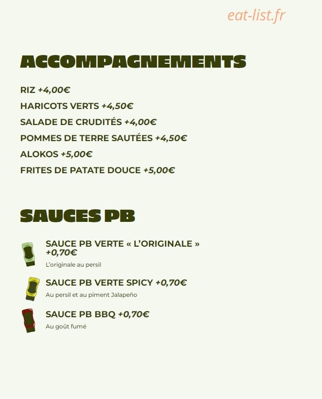 PB Poulet Braisé — carte page 5