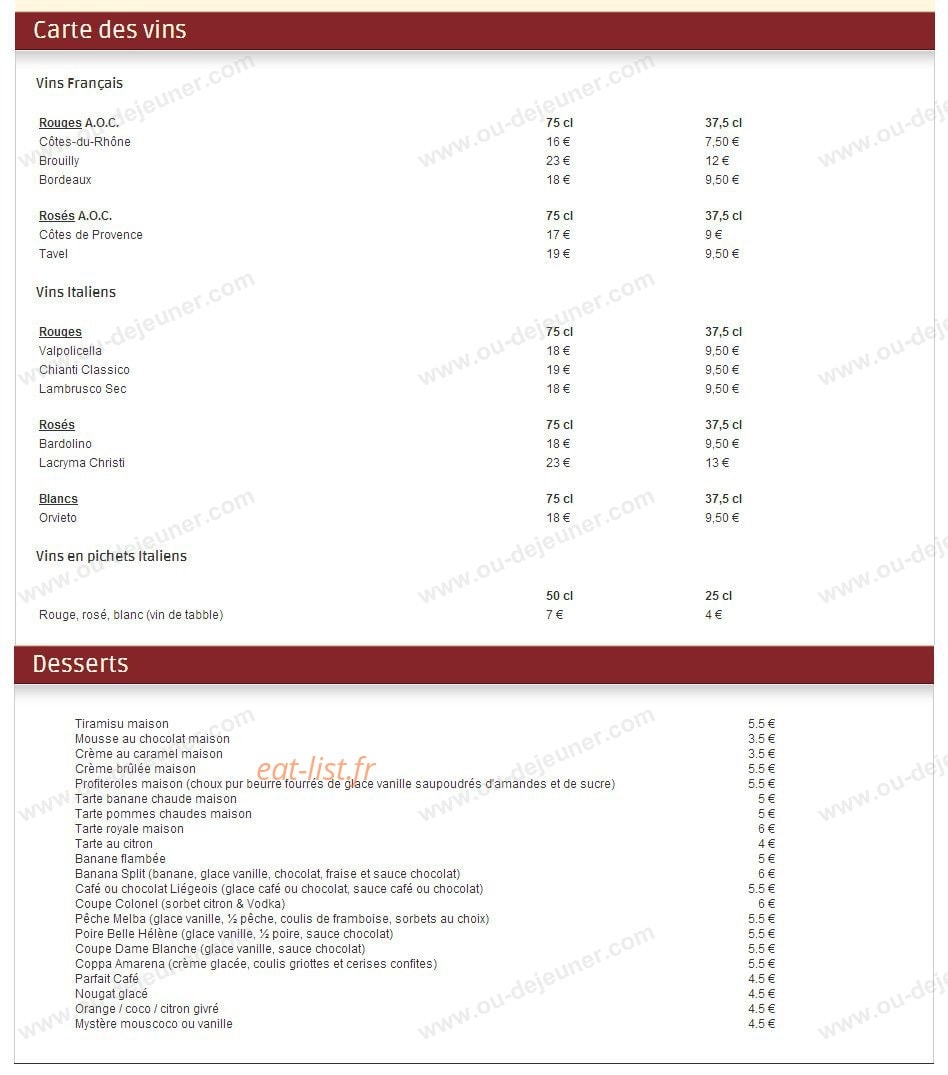 Pizzeria César — carte page 4