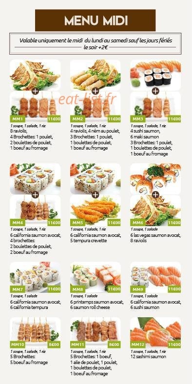 Simple Sushi — carte page 2