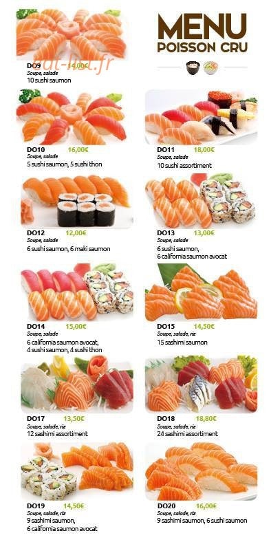 Simple Sushi — carte page 7