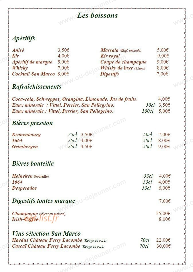 Al san Marco — carte page 6