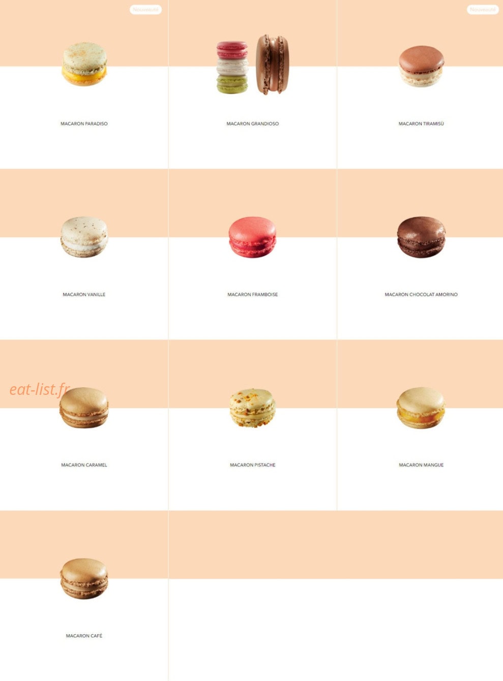 Amorino — carte page 8
