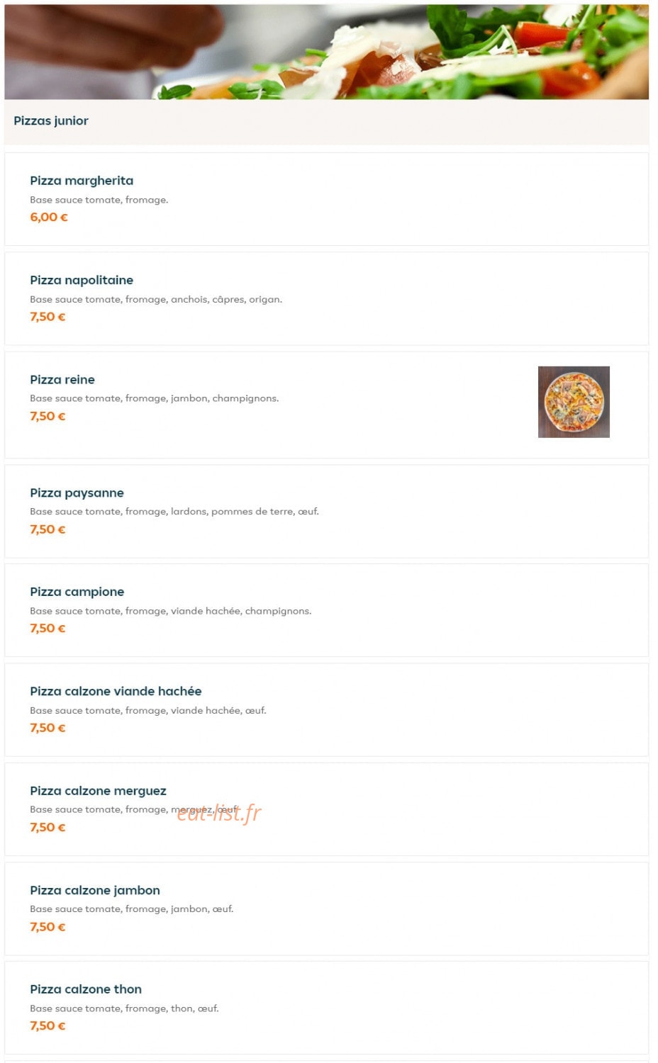 Brooklyn Pizza — carte page 4
