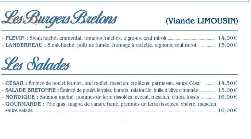 Crêperie Madeleine — carte page 4