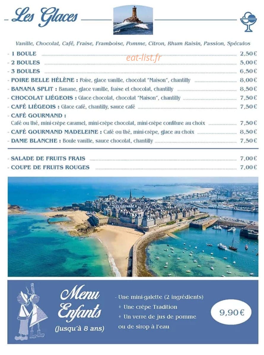 Crêperie Madeleine — carte page 2