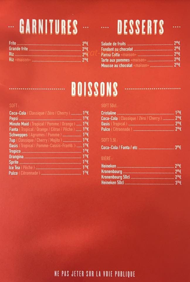 Issy Fast Burger — carte page 3