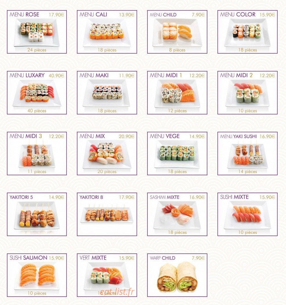 Issy Sushi — carte page 2