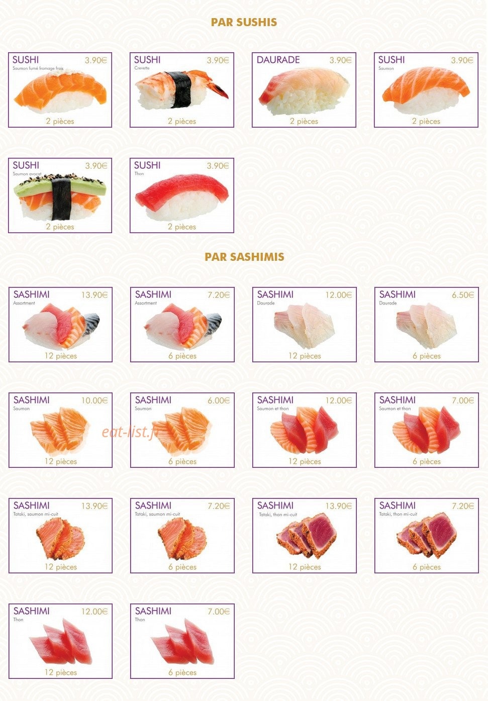 Issy Sushi — carte page 3