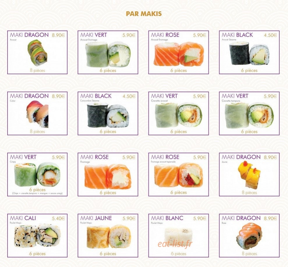 Issy Sushi — carte page 4