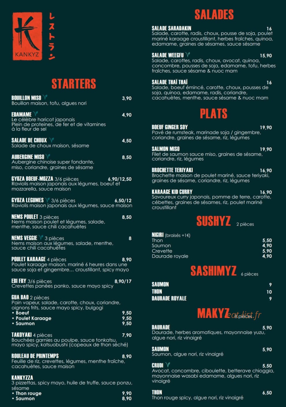 Kankyz — carte page 1