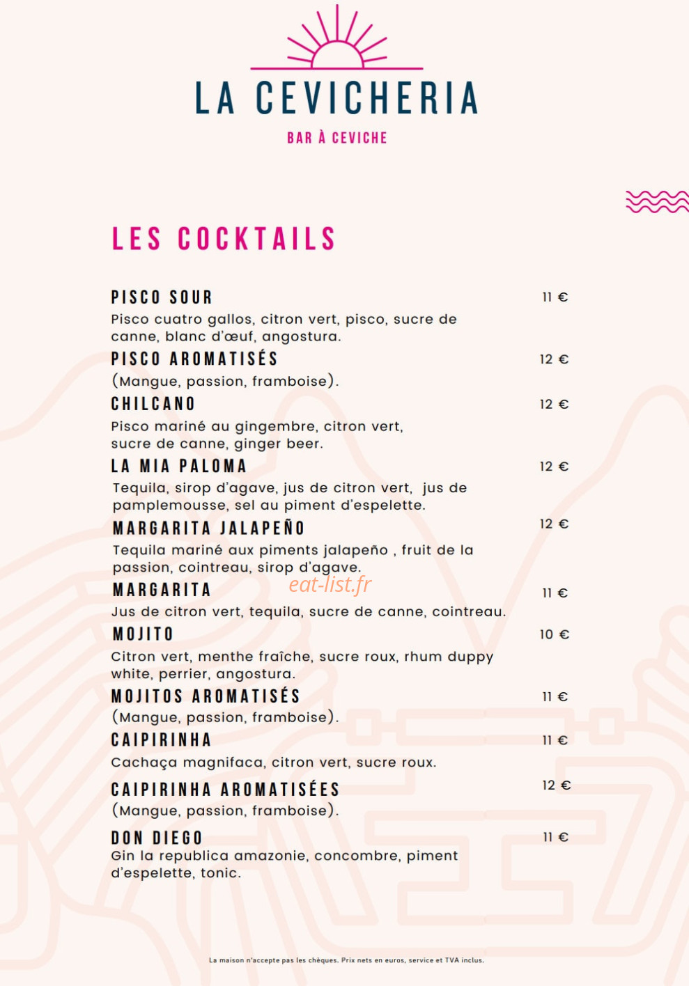 La Cevicheria — carte page 3