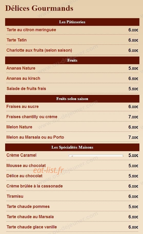 La Gondola — carte page 9