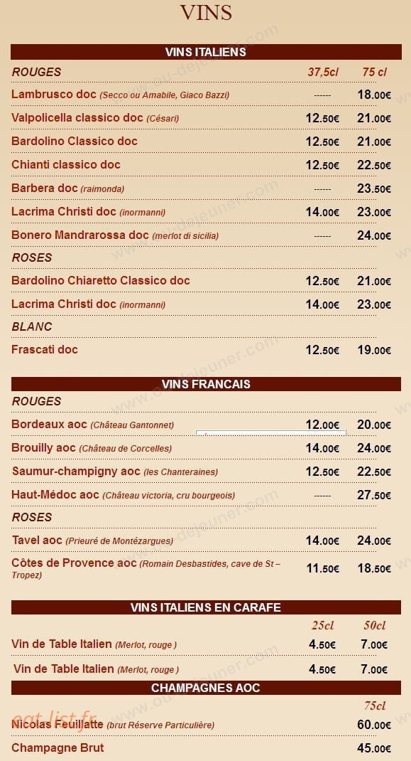 La Gondola — carte page 7