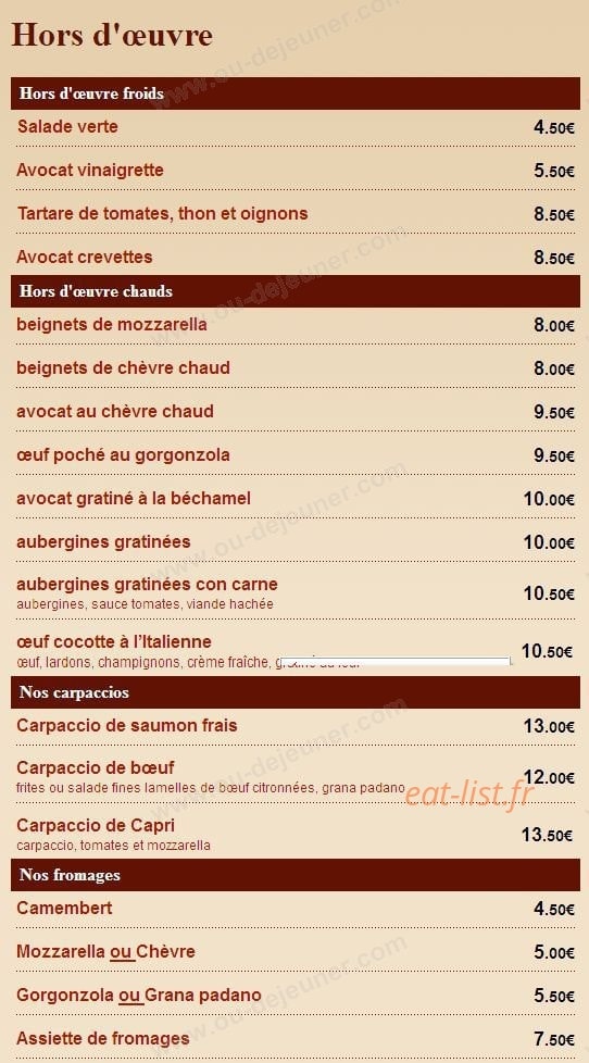 La Gondola — carte page 4