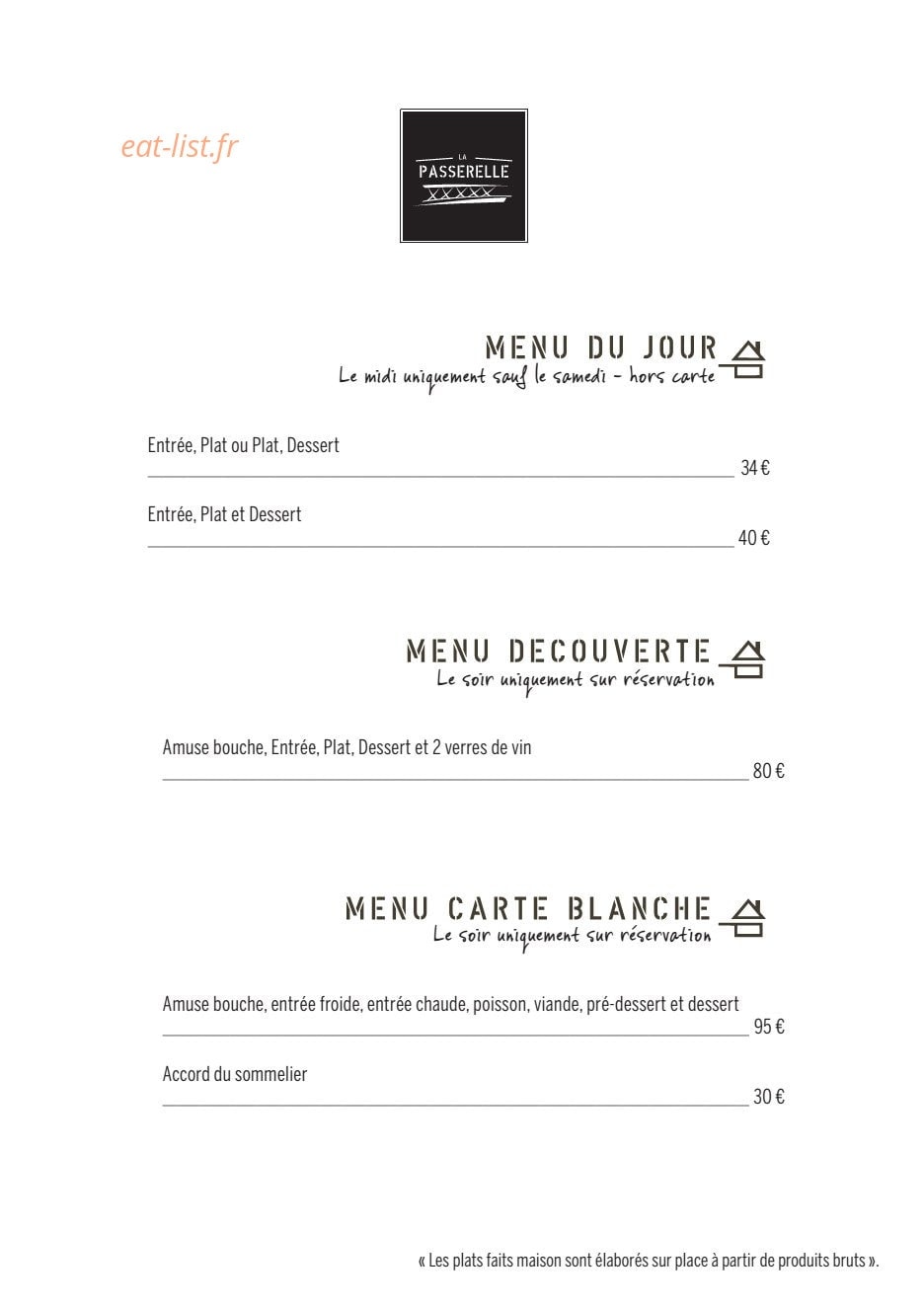La Passerelle — carte page 2