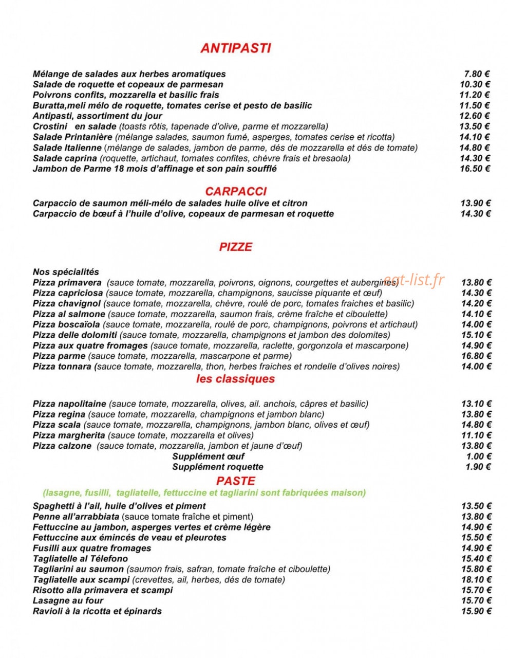 La Scala — carte page 1