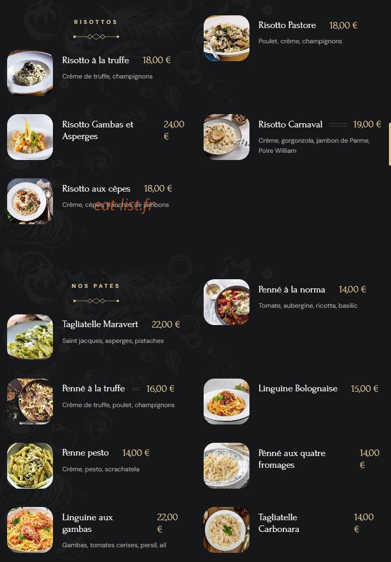 Le Filippo — carte page 5