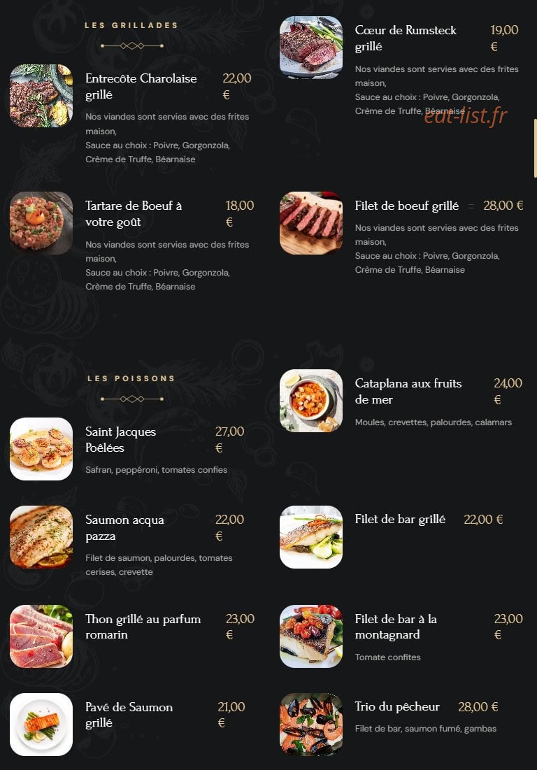 Le Filippo — carte page 4