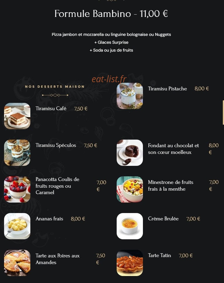 Le Filippo — carte page 7