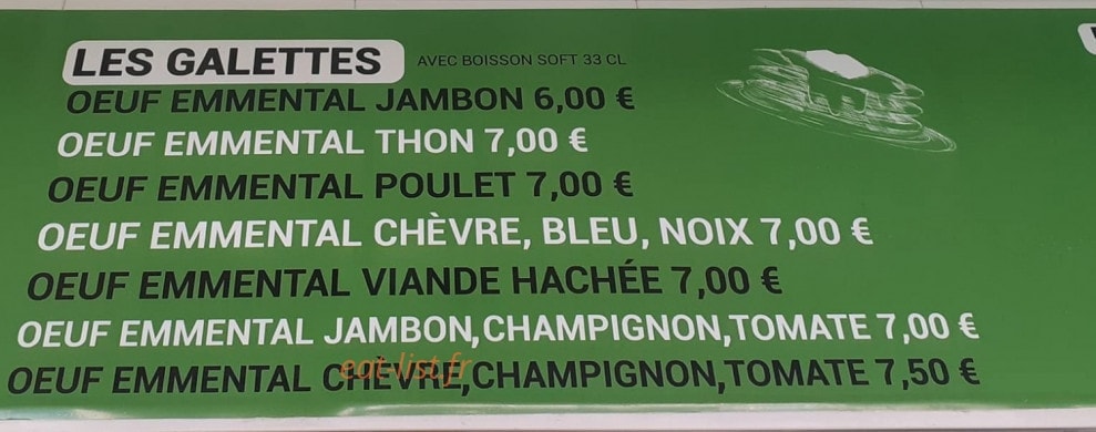 Le Kiosque de Peggy — carte page 3