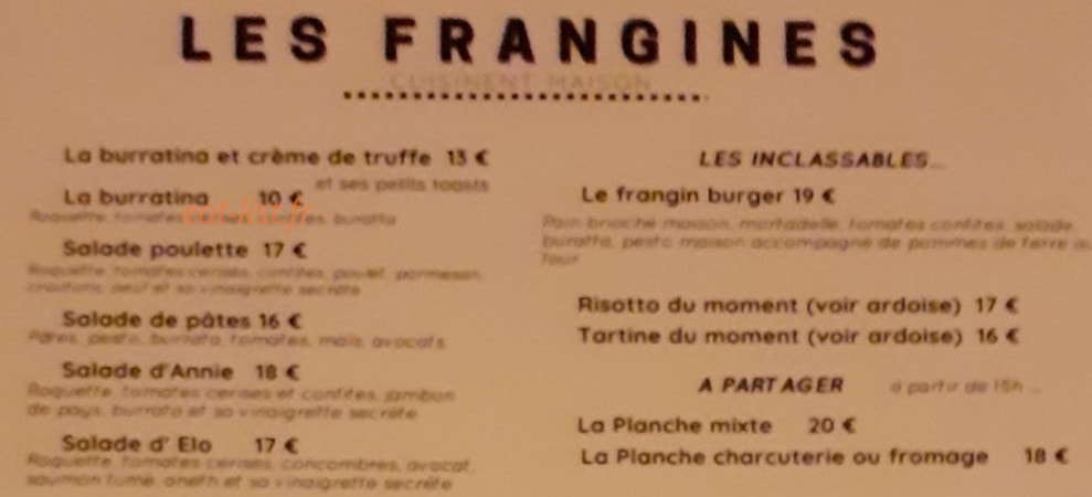 Les Frangines — carte page 1