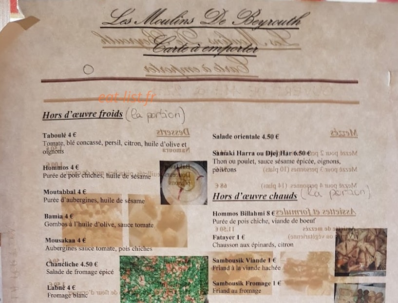 Les Moulins de Beyrouth — carte page 1