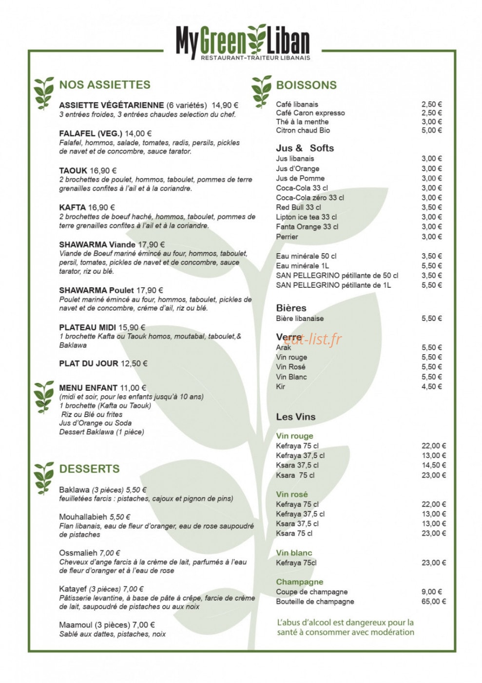 My Green Liban — carte page 1