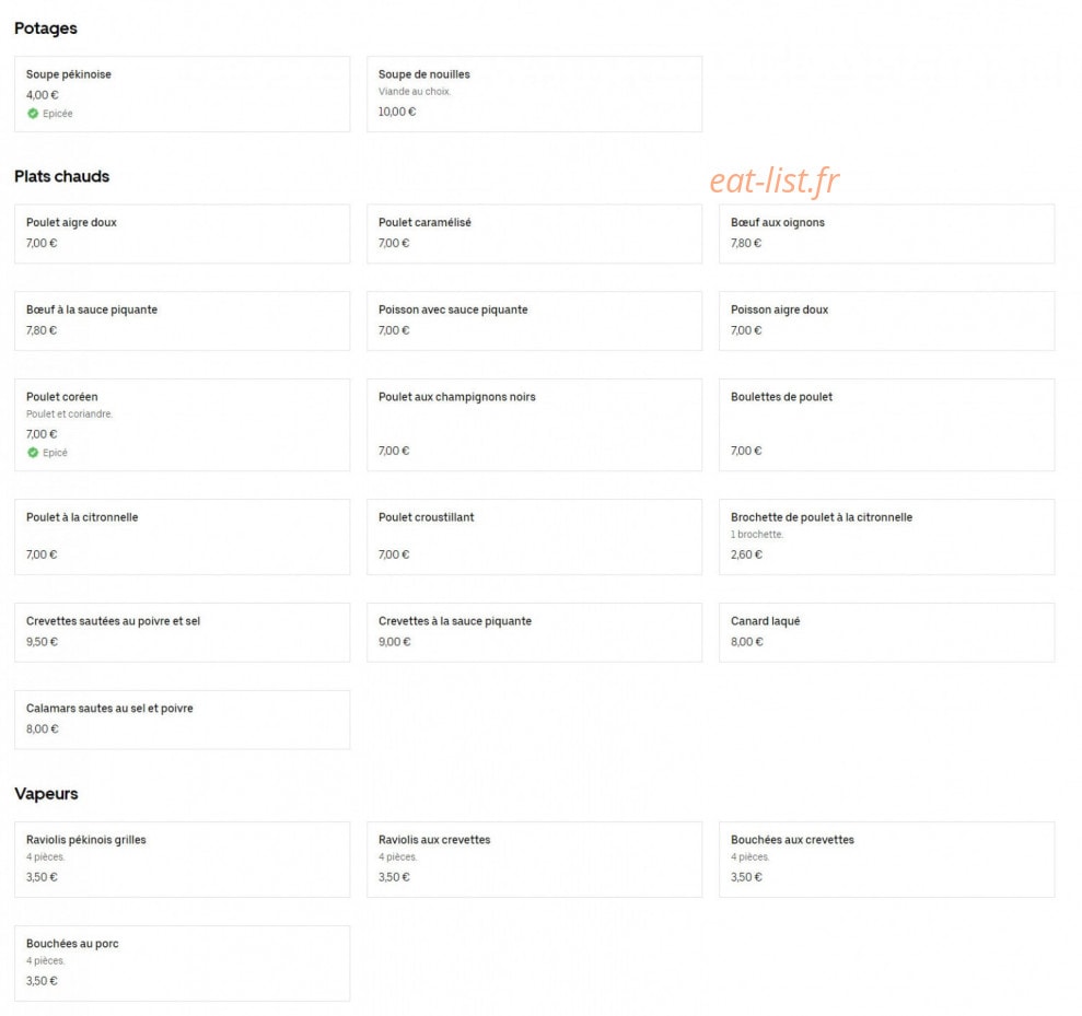 O Food Asia — carte page 2