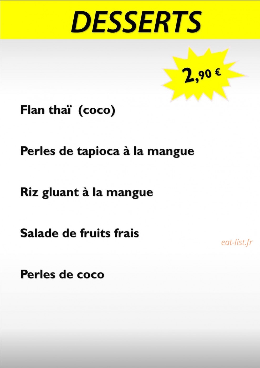 Ô my thaï — carte page 3