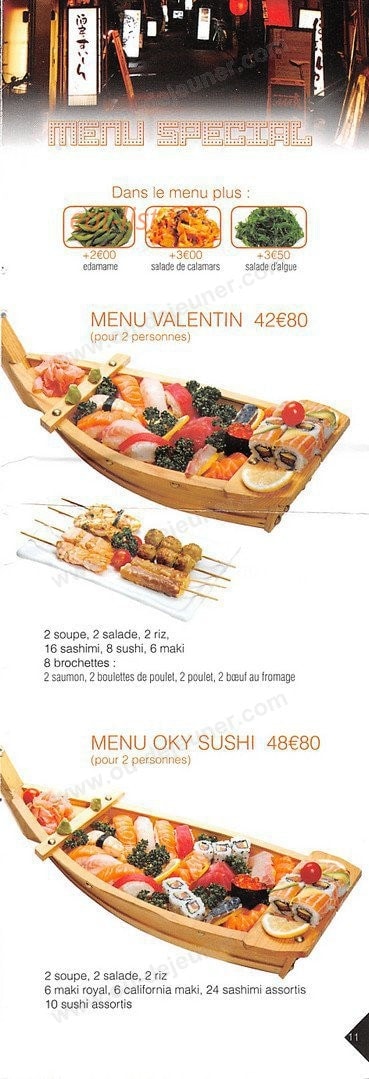 Oky Sushi — carte page 11