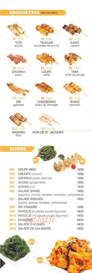 Oky Sushi — carte page 4