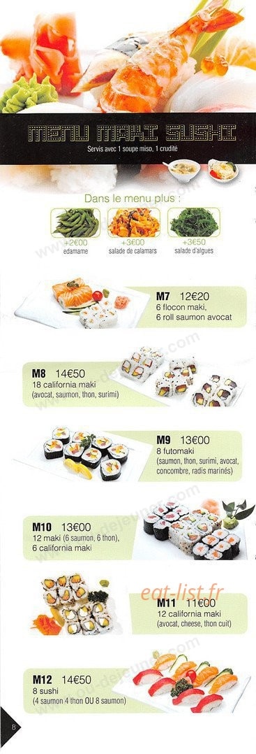Oky Sushi — carte page 8